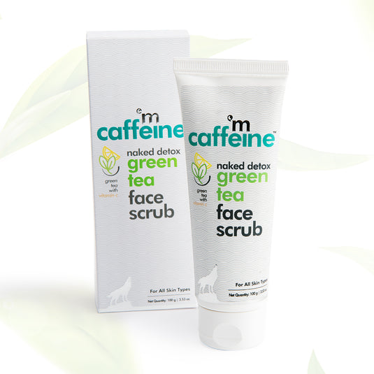 mCaffeine Naked Detox Green Tea Face Scrub (100 gm)