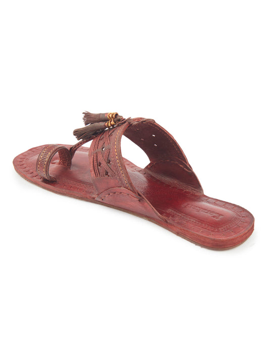 The Burgundy Legacy -kolhapuri chappal for women's