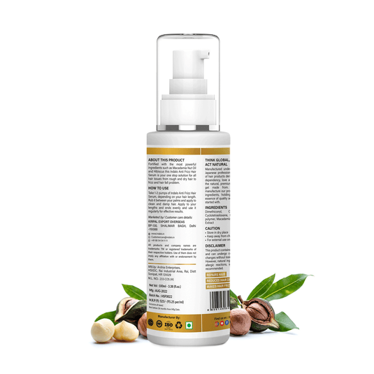 Macadamia Nut Oil Hair Serum back