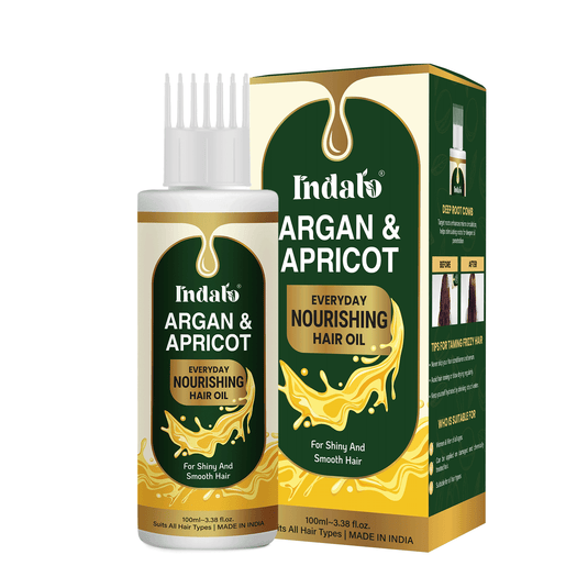 Indalo Argan & Apricot Hair Oil For Frizzy and Dry hair