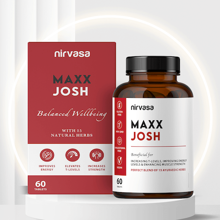 Nirvasa Maxx Josh Testosterone Booster Tablets (60 Tabs)