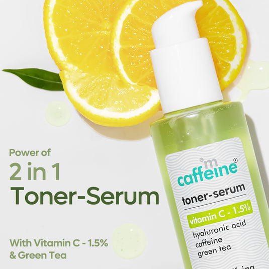 mCaffeine Toner Serum- Vitamin C 1.5% & Green Tea