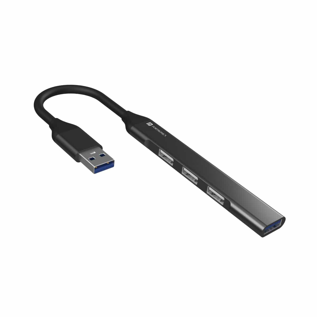 Portronic Mport 31 USB HUB High-Speed Portable Mini-Hub. Black