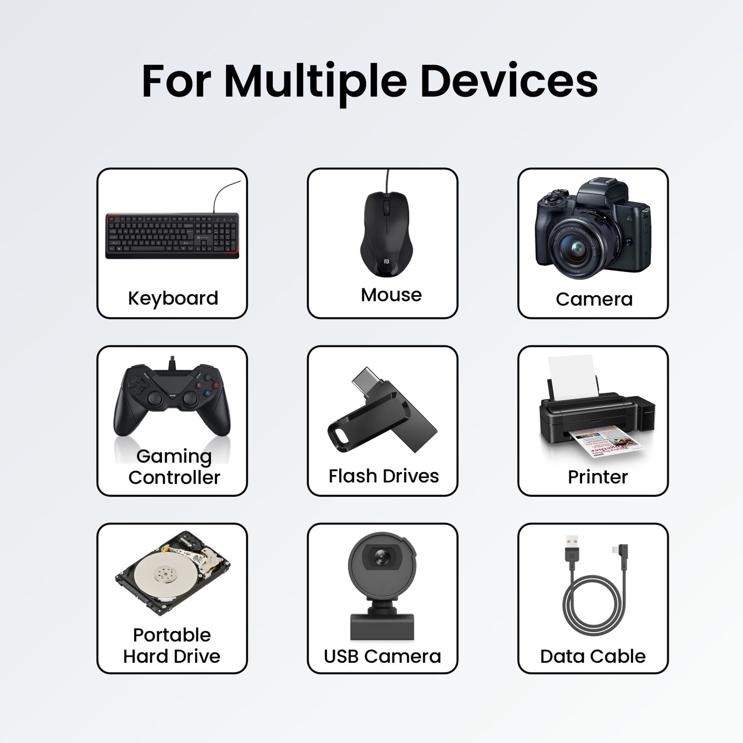 Black Mport 3A connect Multiple devices