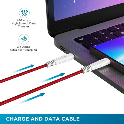 Nylon Type C - USB A 40w Cable