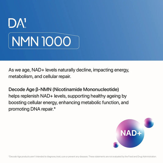 β- NMN | Beta-Nicotinamide Mononucleotide | 1000mg - Decode Age