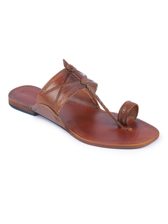 Modern Tan Men's Kolhapuri Chappal