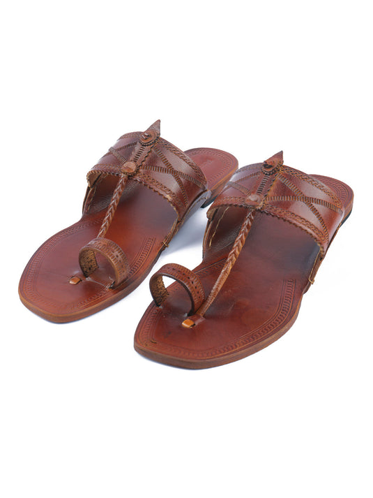 Modern Tan Men's Kolhapuri Chappal