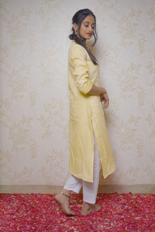 Women Yellow Kurta