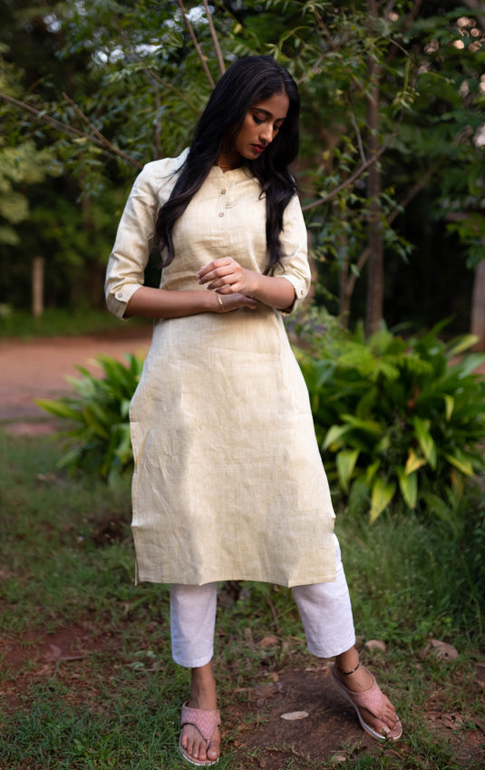 Women Fawn long Kurta