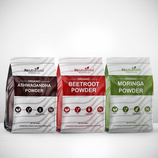 NeutraLeaf Holistic Trio Pack | Boosts Energy| Supports Digestion| Blood Pressure Management |Multivitamin