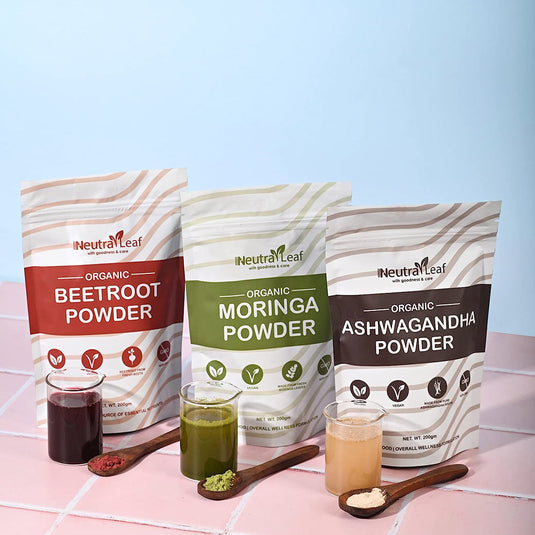 NeutraLeaf Holistic Trio Pack | Boosts Energy| Supports Digestion| Blood Pressure Management |Multivitamin