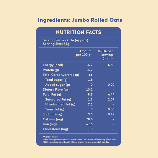 Jumbo rolled oats | 500g