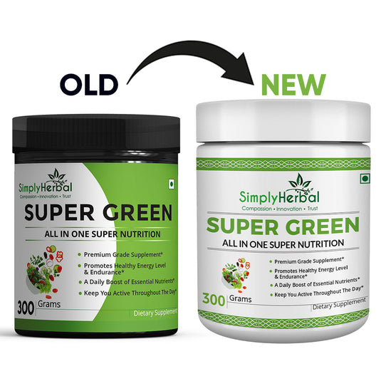 Simply Herbal Super Green Herbs Mix Supplement Powder (All in One Nutrition) – 300 GM