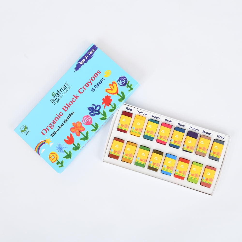 Organic Block Crayons, Standard Size, 16 Colors