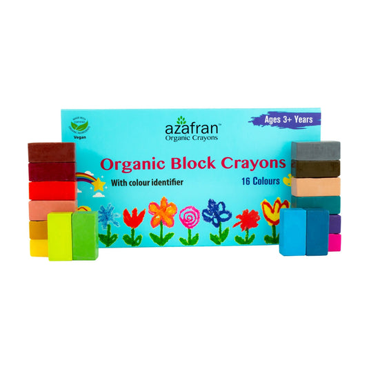 Organic Block Crayons, Standard Size, 16 Colors