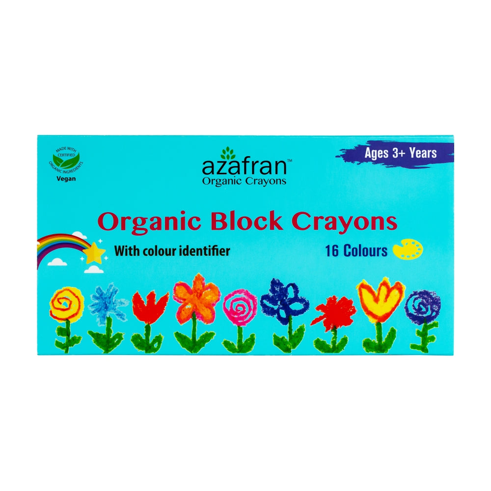 Organic Block Crayons, Standard Size, 16 Colors