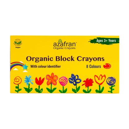 Organic Jumbo Sized Block Crayons, 8 Colors