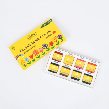 Organic Jumbo Sized Block Crayons, 8 Colors