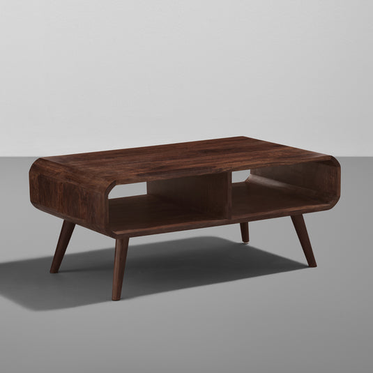 Sleepyhead Peep - Solid Sheesham Wood Rectangular Coffee Table / Center Table with Storage (Provincial Teak Finish)