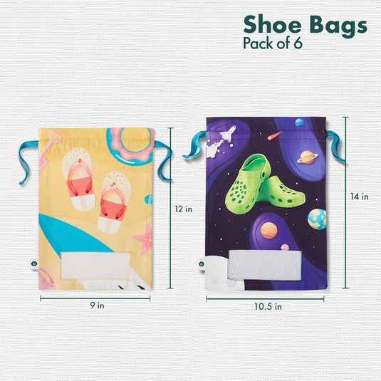 Baby���s Day Out! Unisex Kid's Shoe Bags, 100% Organic Cotton, Pack of 6