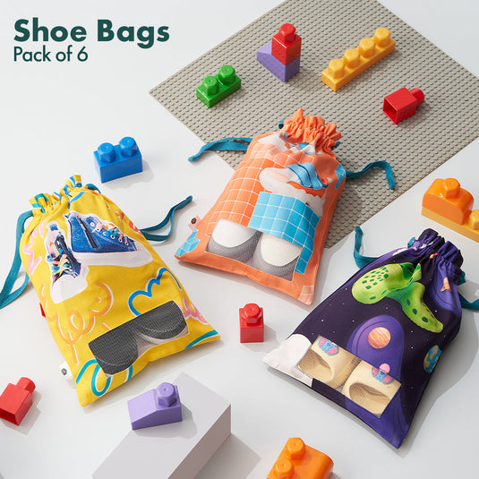 Baby���s Day Out! Unisex Kid's Shoe Bags, 100% Organic Cotton, Pack of 6