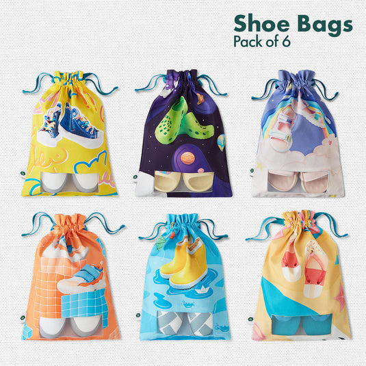 Baby���s Day Out! Unisex Kid's Shoe Bags, 100% Organic Cotton, Pack of 6