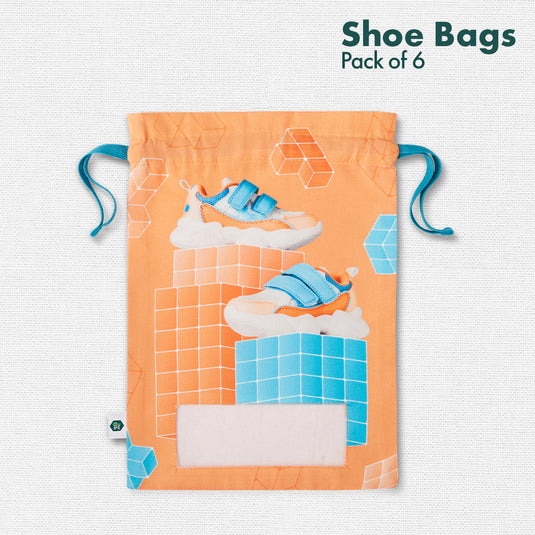 Baby���s Day Out! Unisex Kid's Shoe Bags, 100% Organic Cotton, Pack of 6