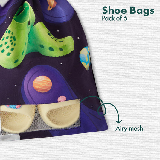 Baby���s Day Out! Unisex Kid's Shoe Bags, 100% Organic Cotton, Pack of 6