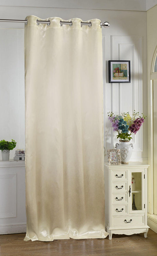 Lushomes Champagne Contemporary Premium Plain Door Curtain with 8 metal Eyelets (54 x 90‰Û?)-Torantina, Single pc - Lushomes