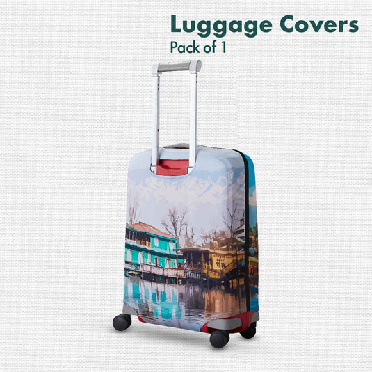 Kashmir Calling! Luggage Cover, 100% Organic Cotton Lycra, Large Size, Pack of 1