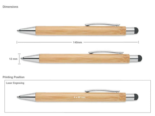 Bamboo Pen with Stylus