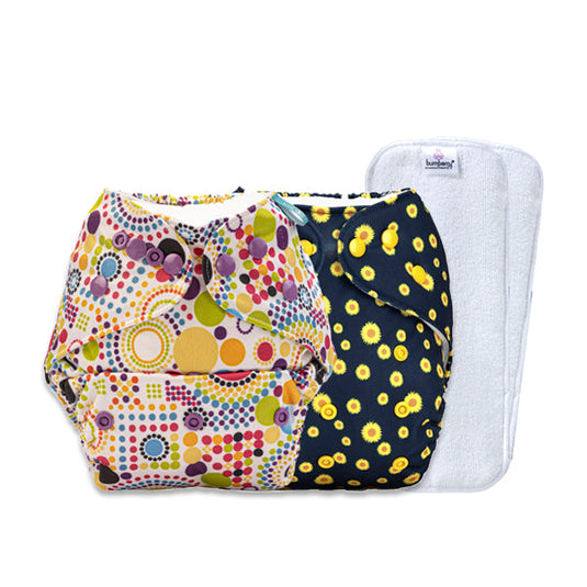 Pocket Diaper Active Baby Sunflower, Retro combo