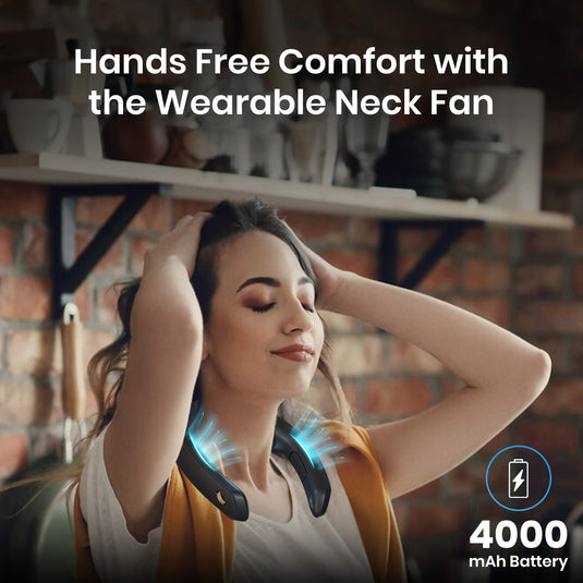 Portronics Cool Aid best cooling neck fan| wearable cooling neck fan online at best price| rechargeable wearable neck fan online