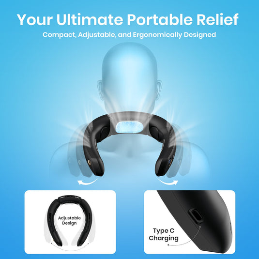 Portronics Cool Aid wearable neck fan online| portable cooling fan for neck| Neck cooling fan with type c charging | Adjustable Neck cooling fan at best price