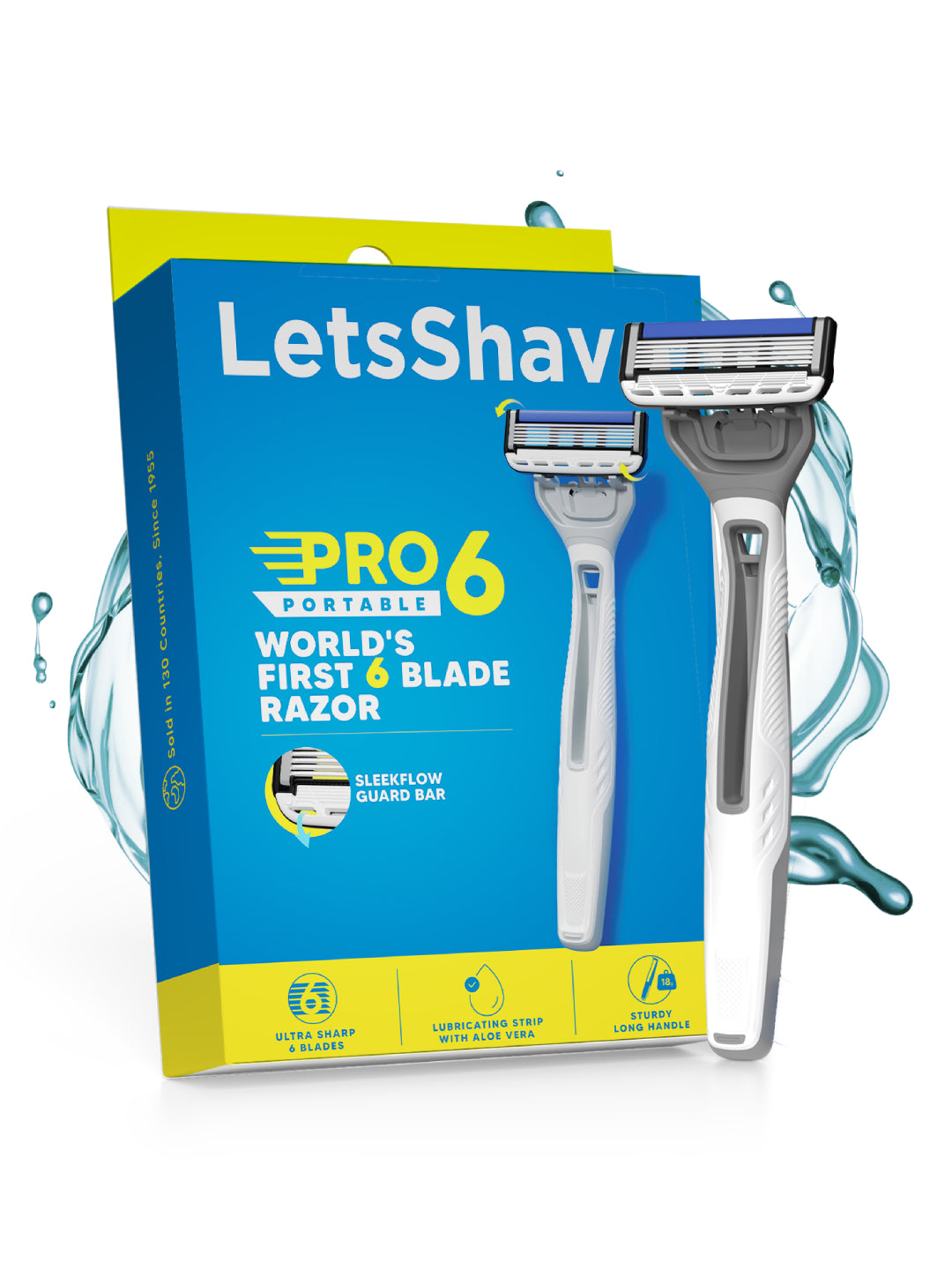 Pro 6 Premium Portable Shaving Razor For Men | World's First 6-Blade R
