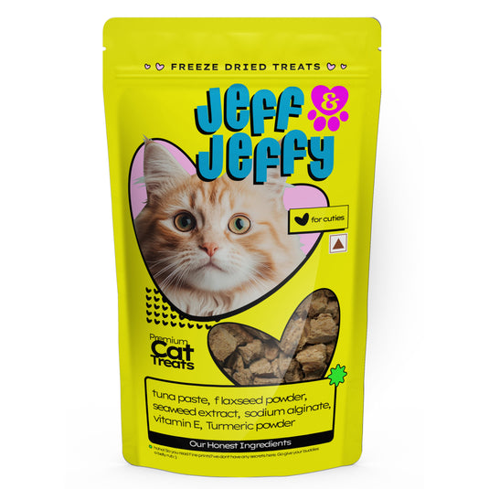 Silky Tuna Bites Freeze-Dried Cat Treats – Supports Shiny Coat & Skin Health, All Natural & Suitable for Cats of All Ages