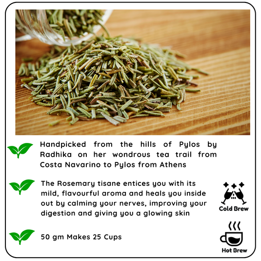 DETOX Greek Rosemary Tisane - A Refreshing and Aromatic Herbal Tea - Radhikas Fine Teas and Whatnots