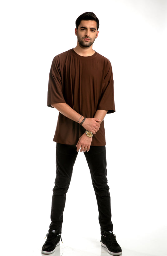 Deep Brown Oversized T-Shirt