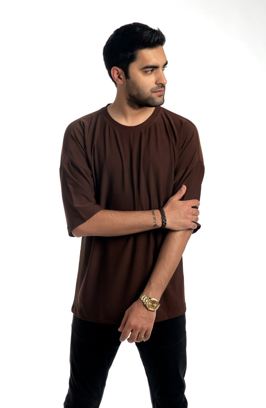 Deep Brown Oversized T-Shirt