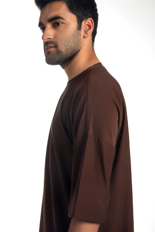 Deep Brown Oversized T-Shirt