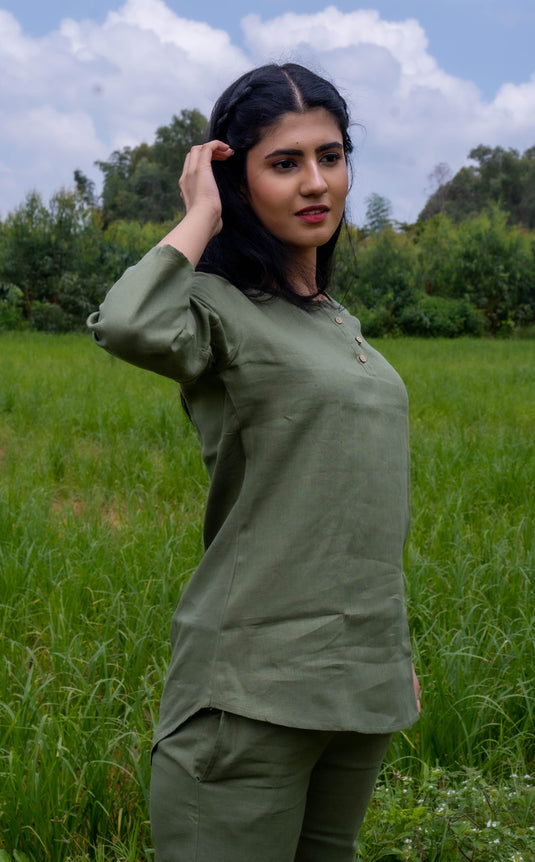 stylish olive top