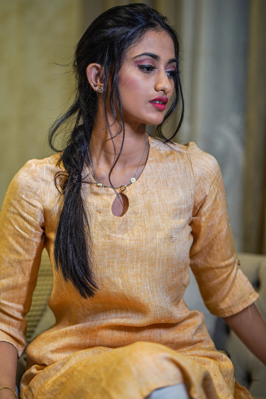 Women Orange Kurta