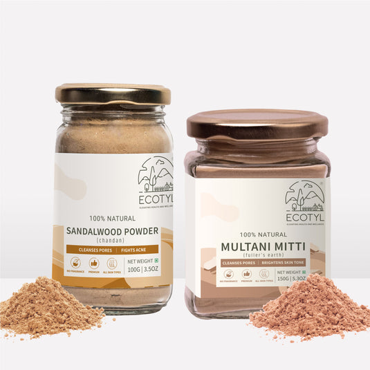 Skin Care Combo - Sandalwood Powder & Multani Mitti