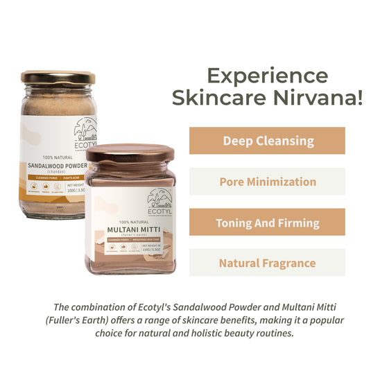 Skin Care Combo - Sandalwood Powder & Multani Mitti