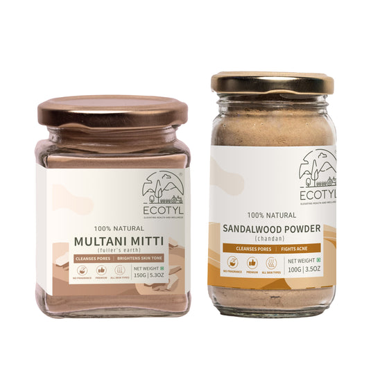 Skin Care Combo - Sandalwood Powder & Multani Mitti