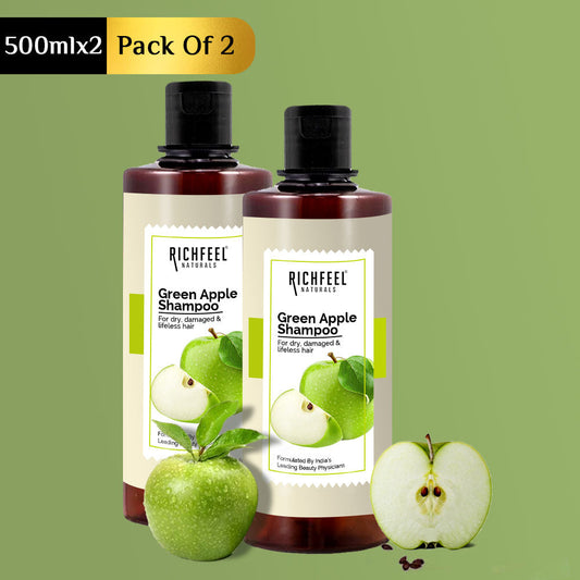 Richfeel Green Apple Shampoo 500 Ml Pack of 2