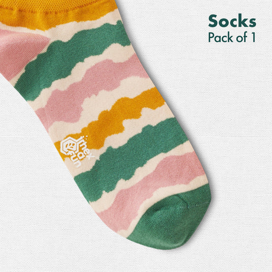 It's Tye-Dye Situation! Unisex Socks, 100% Organic Cotton, Ankle Length, Pack of 1