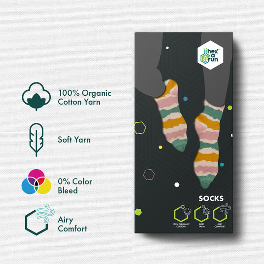 It's Tie-Dye Situation! Unisex Socks, 100% Organic Cotton, Ankle Length, Pack of 1