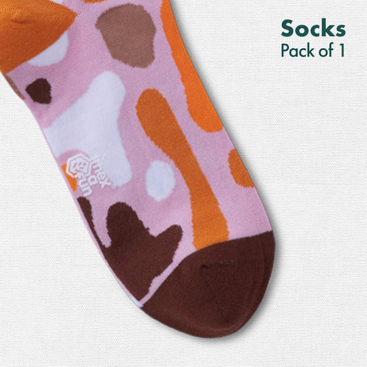 Mud Spots! Unisex Socks, 100% Organic Cotton, Ankle Length, Pack of 1